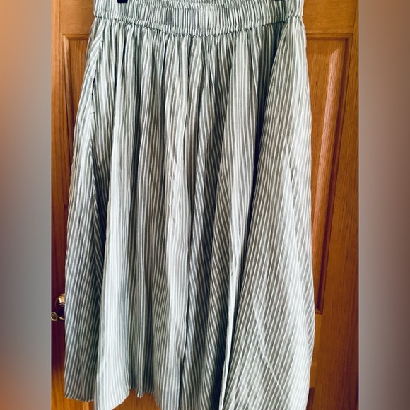 Poetry Full A-Line Long Cotton Skirt With Pockets Size 16 - Picture 12 of 13